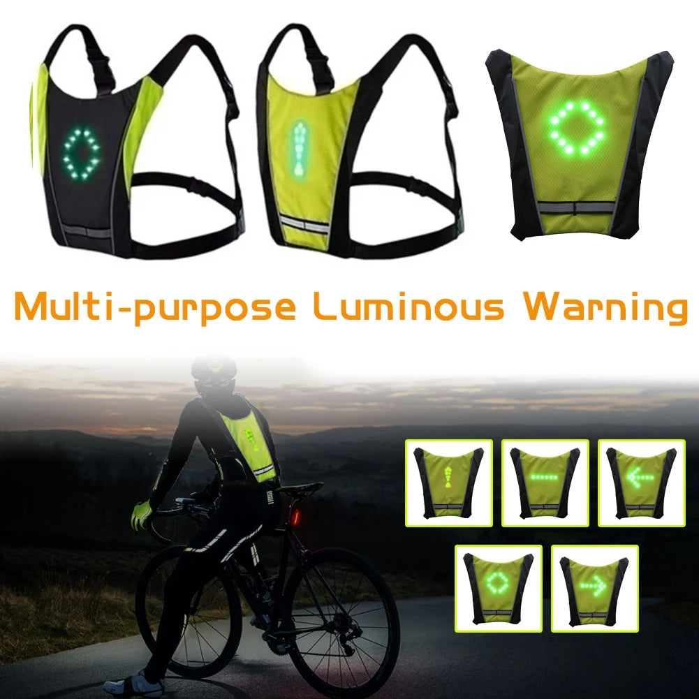 LED Turn Signal Light Vest – Wireless Remote Controlled Safety Vest for Cycling & Scooting