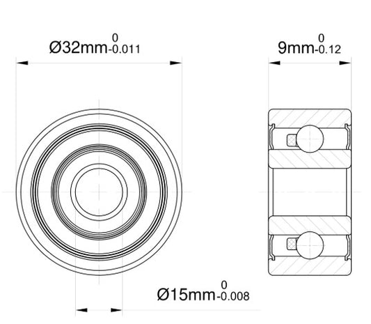 6002-2RS Electric Scooter Wheel / Motor Bearings – 15x32x9mm - Pair