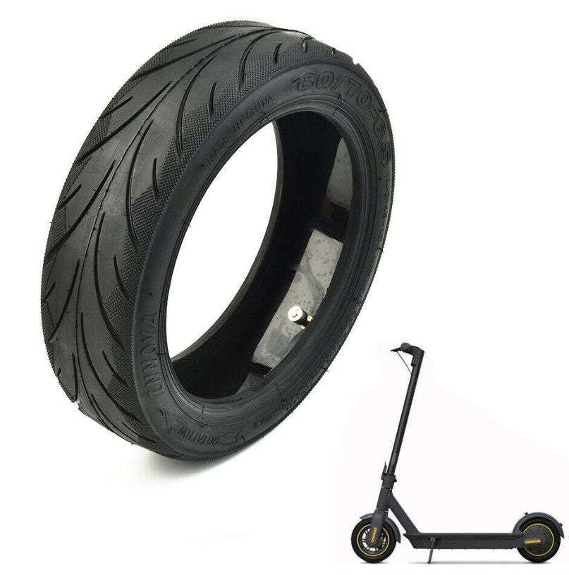 Electric Scooter Tyre - 10" x 2.5" - 60/70-6.5 - Run Flat Tubeless Tyre with valve (Genuine Ninebot)