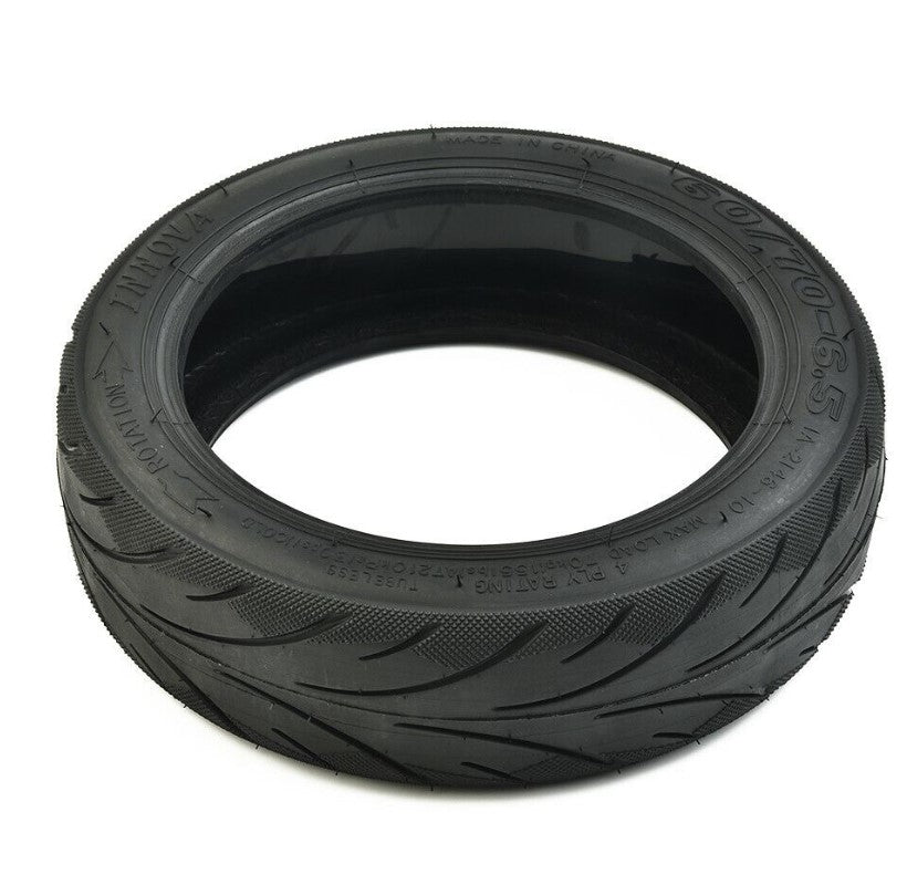 Electric Scooter Tyre - 10" x 2.5" - 60/70-6.5 - Run Flat Tubeless Tyre with valve (Genuine Ninebot)