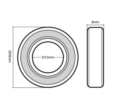 Front Wheel Bearings for Segway Ninebot Electric Scooters – 12x28x8mm