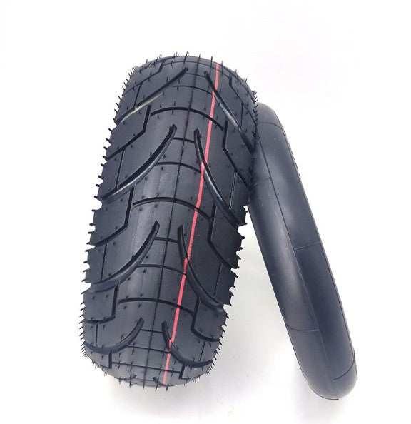 TYRE AND TUBE BUNDLE - 10×3 Street Tyre | 255×80mm 80/65‑6 INCLUDING 10 X 2.5 90 DEGREE TUBE