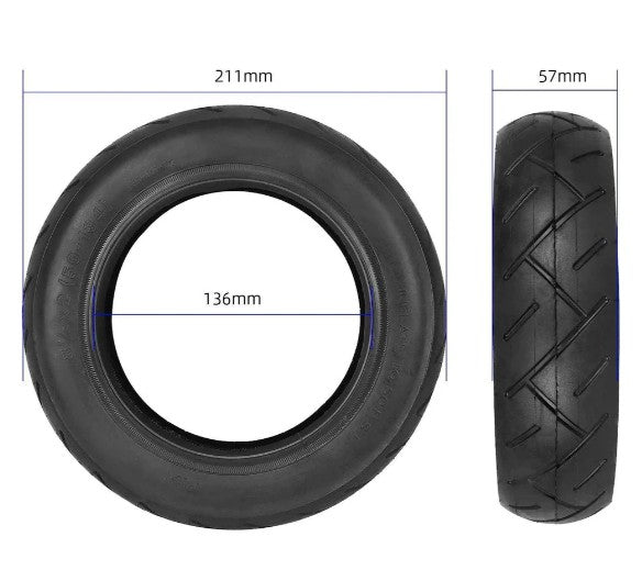 Electric Scooter Tyre - 8.5" x 2" Suits Zero 8 front & Zero 9 F&R