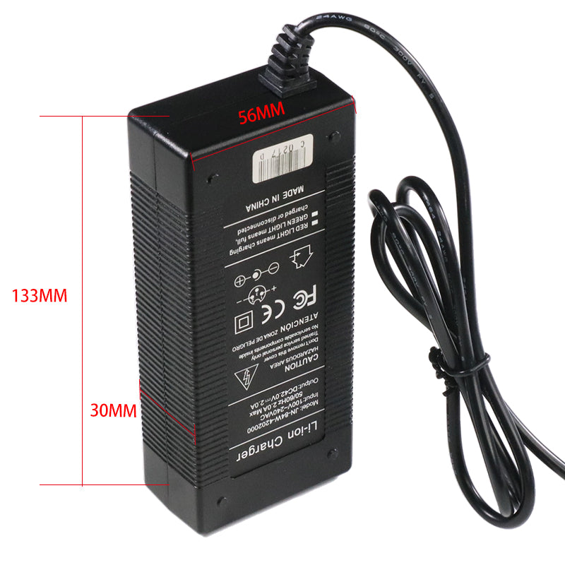 42V 2.0A CE Certified Charger for Electric Scooters & E-Bikes – Fits Ninebot Segway F & G Series