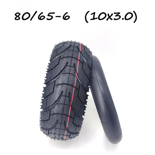 TYRE AND TUBE BUNDLE - 10×3 Street Tyre | 255×80mm 80/65‑6 INCLUDING 10 X 2.5 90 DEGREE TUBE