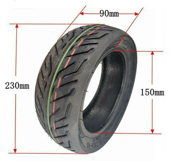 Electric Scooter Tyre - 10" x 3" - 255 x 80mm - 80/65-6 - Street - CST