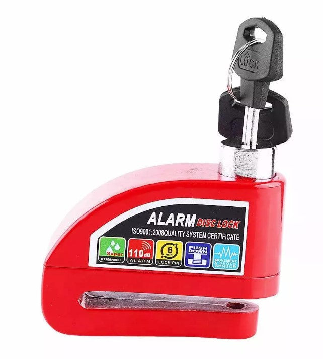 Disc Lock with Built-In Alarm – Anti-Theft 110dB with Carrier